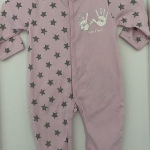 Just Hatched –  Stars And Hands Romper – Pink
