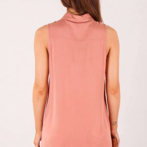 Longline Sleeveless Shirt – Blush