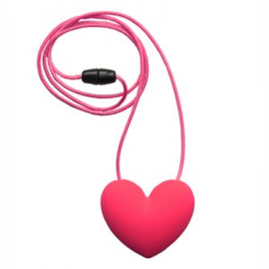 Nibbly Bits Heart Pendant – Hot Pink