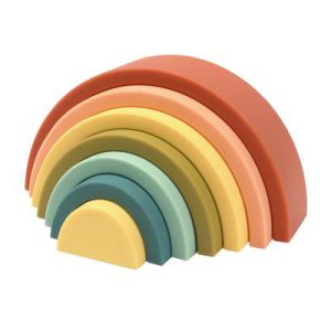 O. B Designs Silicone Rainbow Stacker – Cherry