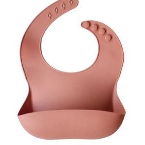 Silicone Bib – Coral