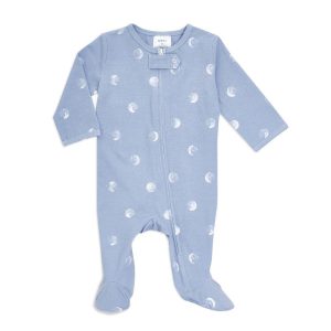Aden + Anais Comfort Knit™ Footed Romper/ Onesie – Blue Moon