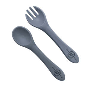 Silicone Spoon & Fork Set – Pebble