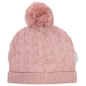 Korango Fine Cable Knit Beanie – Pink