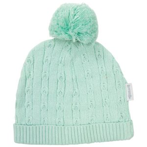 Korango Fine Cable Knit Beanie – Mint