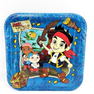 Jake And The Neverland Pirates – Pack of 8 Large Square Party Plates