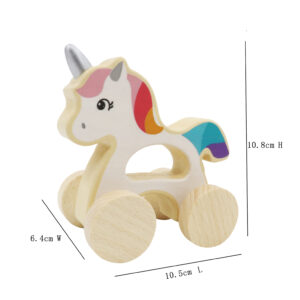 Calm & Breezy Wooden Unicorn Car