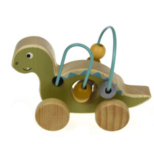 Wooden Dinosaur Bead Maze On Wheels