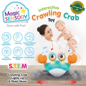 Interactive Crawling Crab (Blue)