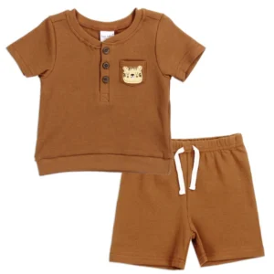 Bon Bebe Waffle Knit 2 Piece Set