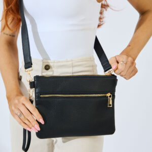 Nakoa The Label Vegan PU Leather Arizona Crossbody – Black