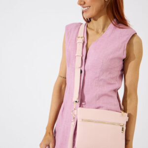 Nakoa The Label Vegan PU Leather Arizona Crossbody – Light Pink