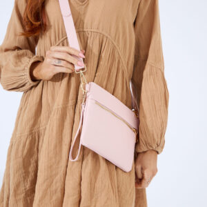 Nakoa The Label Vegan PU Leather Arizona Crossbody – Light Pink