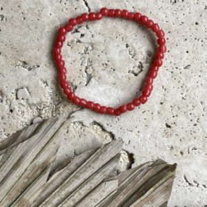 Nakoa The Label Glass Bead Bracelet – Kapolei – Red