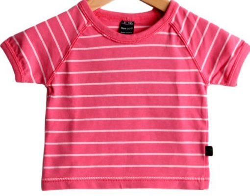 MiniFin Girl's Striped Short Sleeve Tee