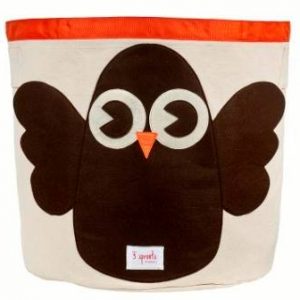 3 Sprouts Canvas Storage Bin – Owl