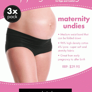 Angel Maternity – Pack of 3 Maternity Underwear – Mixed Colours