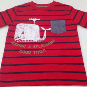 Minoti – Boys Stripe Whale T Shirt – Size 2/3